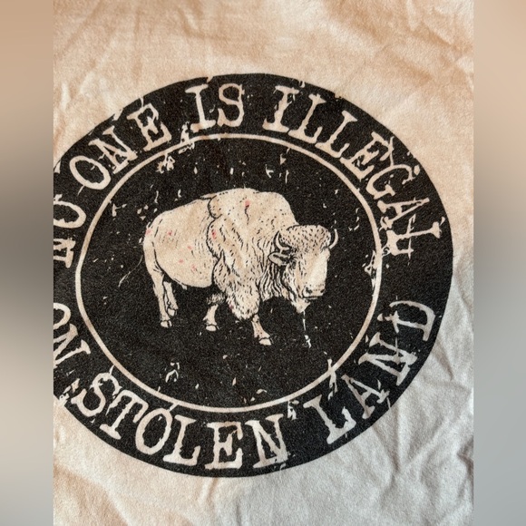 White Graphic T-Shirt with Bold Print - Picture 2 of 5